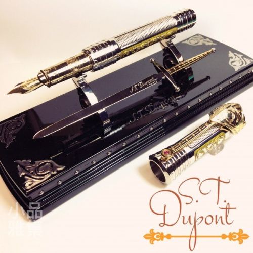 法國 S.T. Dupont 都彭 全球限量 White Knight 白晝騎士 大禮盒 18K金 鋼筆